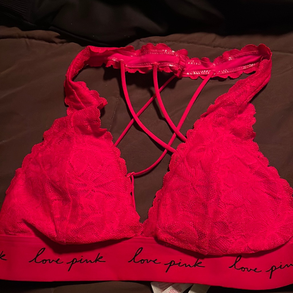Pink Brand Red Bralette